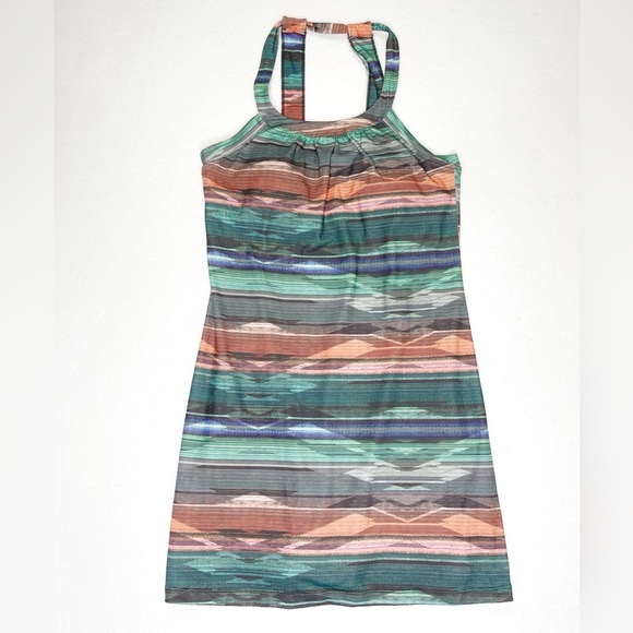 PrAna Cantine Athletic Dress Granite Bonita Size Medium Built in Bra - Picture 2 of 7